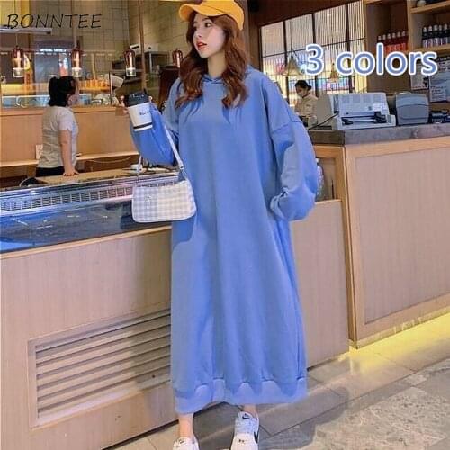 Hoodies Women Hooded Korean Style Full Length Solid College Pullover Teenagers Plus Velvet Thicker Warm Large Size 4XL Hot Sale