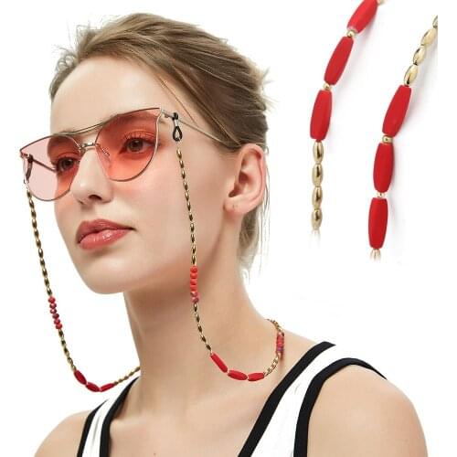 1pc/10pcs/lot 4 colors Acrylic Beads Eyeglass Lanyards Sunglasses Neck Cord Holder Beads Eyeglass chains retail wholesale