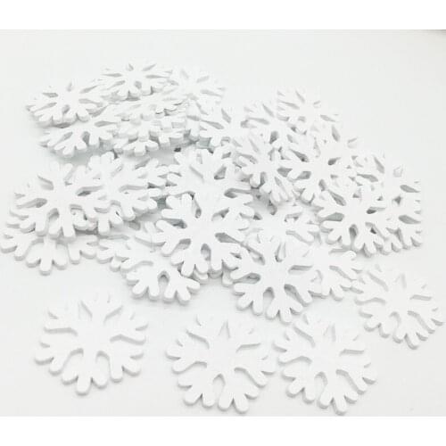 100pcs DIY White Snowflake Wood Coasters for Drinks and Coffee, Christmas Cup Mat, Gift Worthy