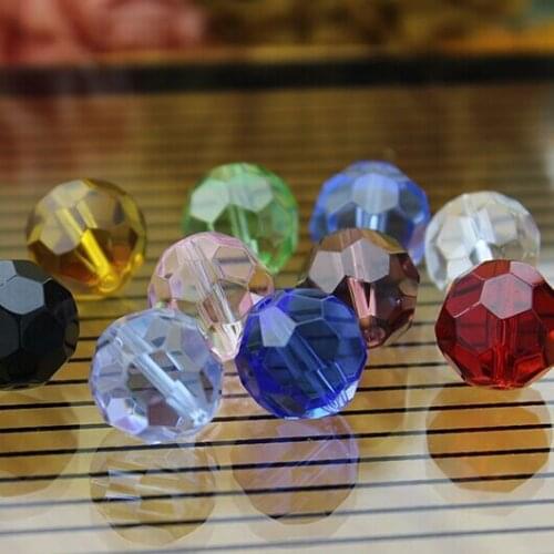 100pcs/lot 12mm 32 Faceted crystal Beads chandelier Crystal Glass Beads Home Decor DIY Glass Beads Free Shipping