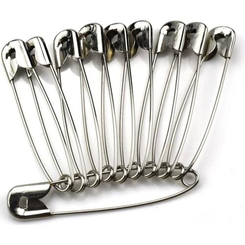 1000PCS Silver Safety Pins DIY Sewing Tools Accessory Metal Needles Large Safety Pin Small Brooch Apparel Accessories