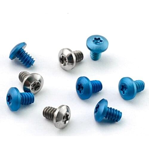 2PCS 5-40 Titanium Alloy Half Round Head Torx Screw Knife Handle Screw Folding Knife Titanium Alloy Knife Screw