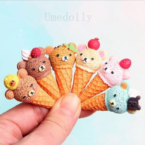 2PCS Cute Mini Ice Cream Accessories for 1/6 Blyth Barbies BJD Dollhouse Kitchen Scence Food Toy Accessories