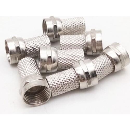 20pcs 75-5 F Plug Connector Screw On Type For RG6 Satellite TV Antenna Coax Cable Twist-on RG6