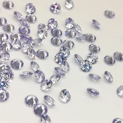 200pcs Wholesale AAAAA Lavender 2.50mm 2.75mm Loose Cubic Zirconia 1.0-3.0mm Synthetic Stones Round Cut Zircon