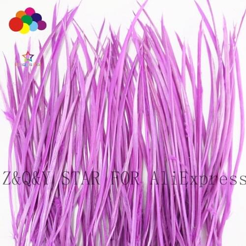 50-200 natural 15-20CM goose monofilament feathers dyed light purple DIY craft head jewelry accessories feathers