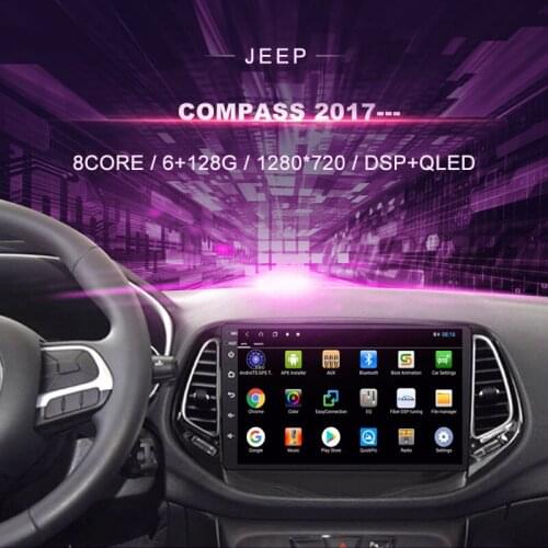 Android Car DVD For For Jeep Compass (2017---) 2 Car Radio Multimedia Video Player Navigation GPS Android10.0 Double Din