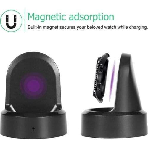 Wireless Charging Dock for Gear S3 Charger With Light Magnetic USB Charging Station for Samsung Galaxy Gear S2 S3 R732 R720 R770