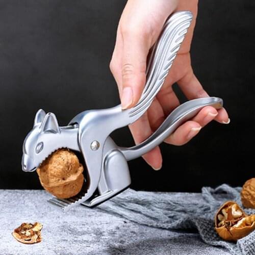 Home Decoration Walnut Clip Squirrel Shape Sturdy Silver Color Alloy Walnut Opener Portable Nut Cracker Kitchen Gadgets Tool