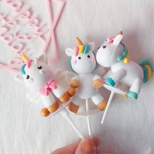 Unicorn Cake Topper Unicorn Brithday Party Supplies Unicorn Brithday Cake Decor 1st Girl Birthday Party Unicornion