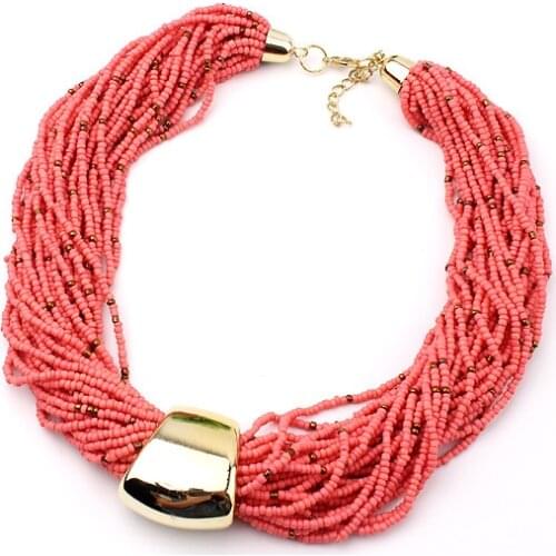 European and American wild Bohemian temperament multi-ethnicFashionable jewelry bead necklace designs, fashionable bead jewelry