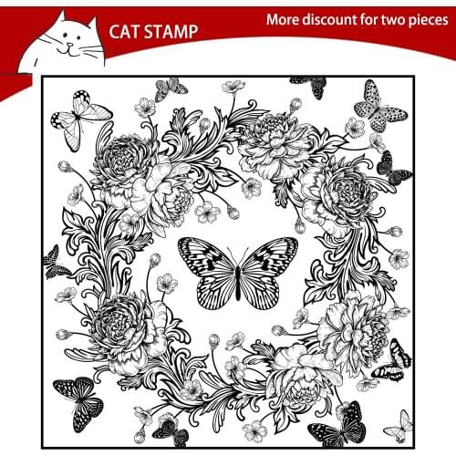Garland Butterfly Transparent Clear Stamps For Scrapbooking Card Making Photo Album Silicone Stamp DIY Decorative Crafts
