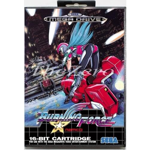 Burning Force with Box for 16 bit MD Video Game Card for Sega Mega Drive/Genesis