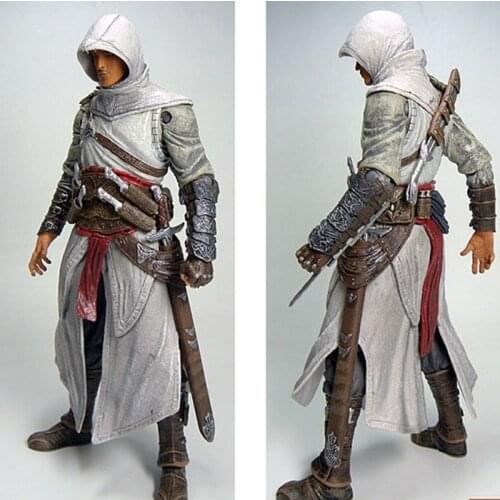 Game Brotherhood EZIO Action Figure Model Odyssey Toy White Clothes Ezio Figure Action Toy for Kids Collection Figures Gifts