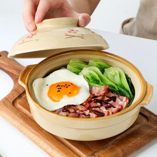 Soup Pot Crock Pot Casserole Ceramic Saucepan Soup Pot High Temperature Resistant Cooking Pan for Gas Stove cooker mx10121210