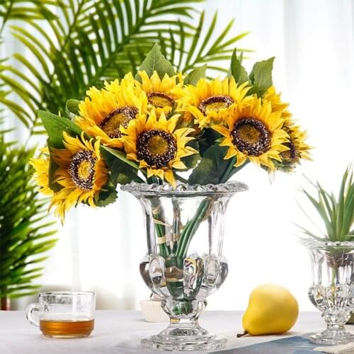 Jusen Tabletop Lace Glass Vase For Home Decoration Europe Nordic Design Bedroom Flower Vase Glass Arts Living Room Flower Vase