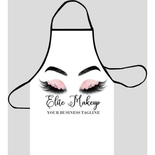 Eye Lash Kitchen Aprons For Women Oxford Fabric Cleaning Pinafore Home Cooking Accessories Apron