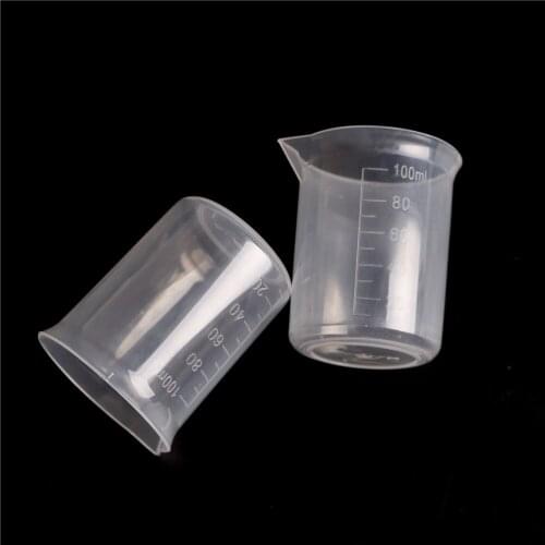 2pcs/lot Kitchen Cooking Tools 100ml Clear Plastic Measuring Cup Graduated Beaker Household Measuring Tools