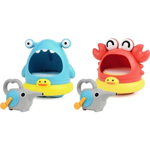 Cute Cartoon Shark Bath Blowing Bubble Toys Bubble Maker Machine Swimming Bathtub Pool Toy Outdoor for Toddler Baby Kids Gifts