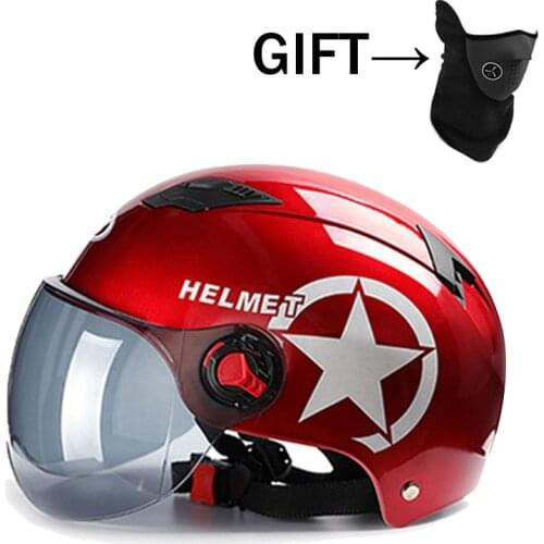 Motorcycle Helmet Scooter Bike Open Face Half Baseball Cap Anti-UV Safety Hard Hat Motocross Helmet Motorcycle Protective Gear