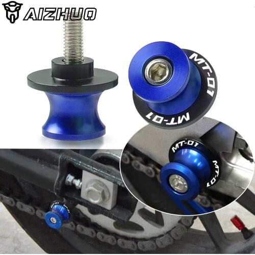 MT-01 Motorcycle Accessories 6MM CNC Aluminum Swingarm Spools Stand Screws Slider For YAMAHA MT01 2004 2005 2006 2007 2008 2009