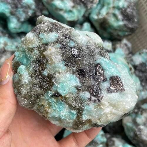 Natural Tianhe Tourmaline Symbiotic Mineral Rough Rock Reiki Healing Home Decoration