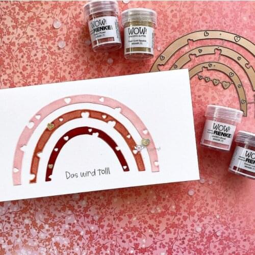 New Heart Rainbow Strip metal Cutting Dies Stencils DIY Scrapbooking Paper/photo Cards Embossing Dies