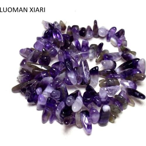 Wholesale AAA 10-15 mm Stick Shape Amethysts Quartz Natural Beads Materials Loose Strand 15"DIY Necklace For Jewelry Making