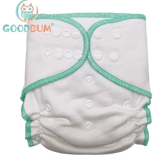 Goodbum Bamboo Cotton AI2 Diaper Cloth Diaper Double Row Snaps Washable Adjustable For 3-15KG Baby Diaper