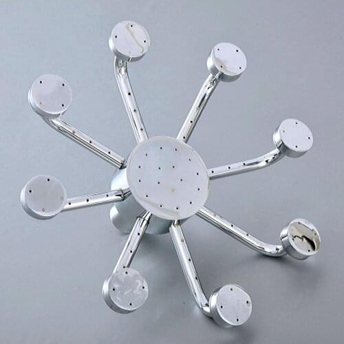 Polished Silver Chrome Brass Bathroom Rainfall Top Spray Rain Shower Head Accessories(Standard G1/2".)dsh233