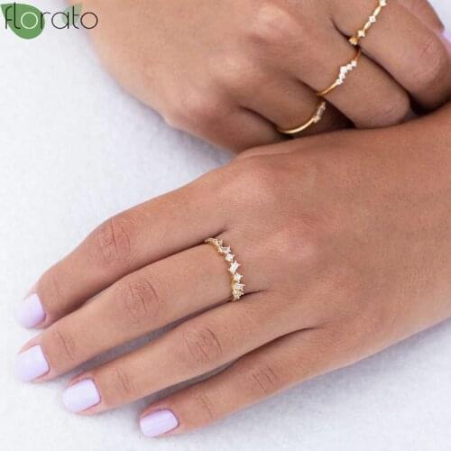 925 Sterling Silver Eternity Ring Zircon Crystal Wedding Promise Geometric Wedding Ring European And American Women Jewelry