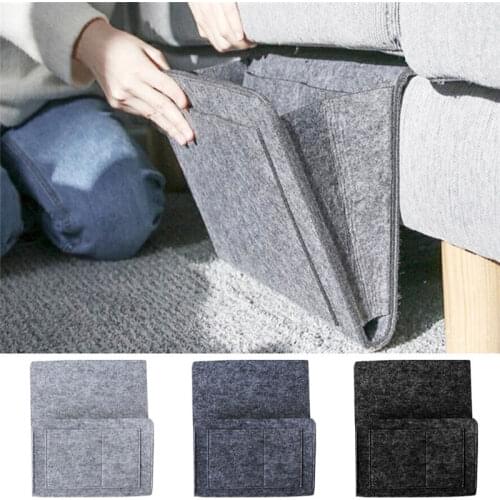 Bed Storage Bag Pocket Felt Bedside Hanging Storage Organizer Dorm Room Book Magazine TV Remote Caddy Bunk Holder For Table Sofa