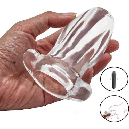 Transparent Hollow Anus Butt Plug,Anal Expander Vaginal Dilator Prostate Massager Sex Toys For Adult Men Women Gay