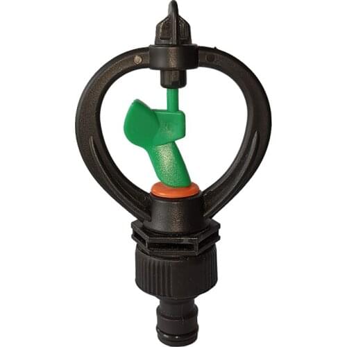 2Pcs Garden Plastic Rotate Sprinkler 16mm Quick Connector Lawn Agriculture Micro Irrigation System Watering Nozzle 3/4'' Thread