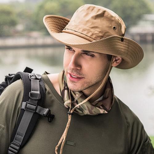 Fashion Hot Sale Summer Sun Hat for Women Mens Caps Casual Unisex Solid Fishing Hunting Wide Brim Safari Visors Fisherman Hat