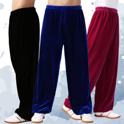 Men Women Yoga Pants Elastic Loose Thickness Velvet Yoga Trousers Male Female Running Jogging Fitness Tai Chi Pants Bloomers