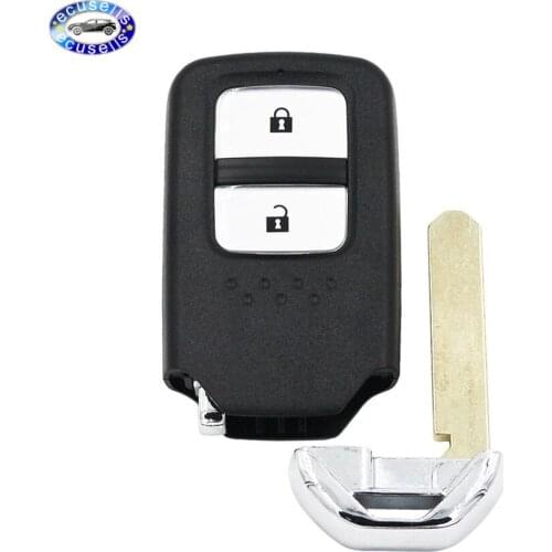 Replacement Shell Smart Remote Key Case Fob 2 Button for Honda Accord CRV Fit with small key
