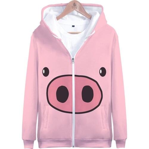 3D Cute Pig Hoodies Men Sweatshirts Fashion Women Print 3D Hoodie Fall Winter Sweatshirts 2020 Anime Pig Casual Jacket Clothing