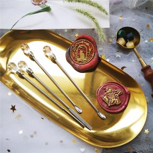 Wax pills mix tool Burning wax stir stick seal wax tool wax sealing metal stirring rod stirring spoon decoration powder rod