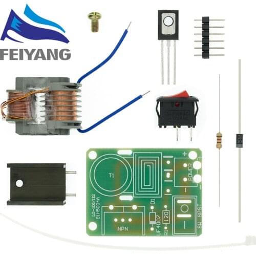 15KV High Frequency DC High Voltage Arc Ignition Generator Inverter Boost Step Up 18650 DIY Kit U Core Transformer Suite 3.7V