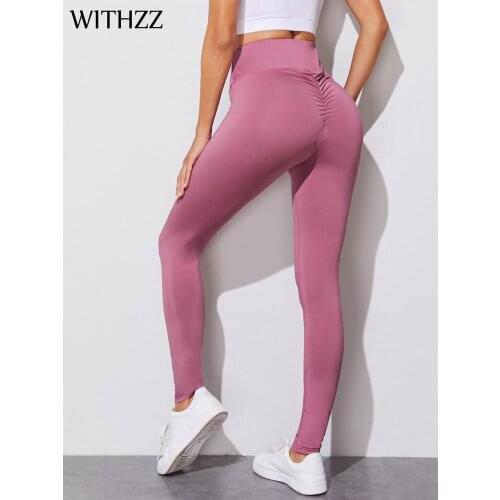 WITHZZ Womans Pants Behind Sexy Leggings Women Leggins Elbows For Fitness Legins Workout Jeggings Tayt Sportleggings