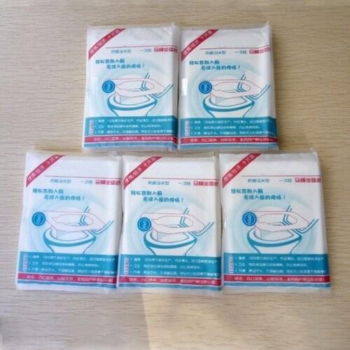 1 pack =10 pcs Disposable Toilet Seat Cover Mat 100% Waterproof Toilet Paper Pad For Travel/Camping Bathroom Accessiories