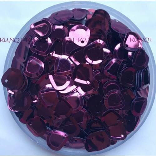 1600pcs/2800pc 9mm Claret Wine Red Fan-Shaped Loose Sequin Paillette Crafts Sewing ,Women Kids Shoes,Cap,Diy Garment Accessories