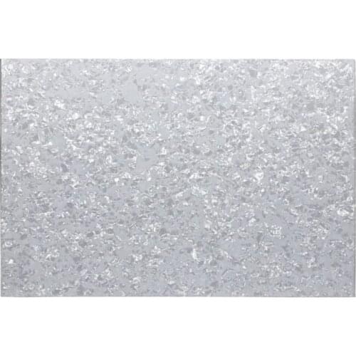 3Ply PVC with Bass Guitar Pickguard Material Sheet DIY Untrimmed 16.9X11.4X0.09 In, Pearl White