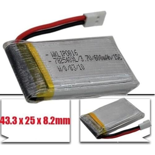 5pcs/lot 3.7V 600MAH 15C Lipo battery For Walkera 4#3 RC Helicopter