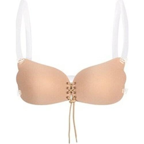 Large Size D E F Transparent Strap Bra Adhesive Sticky Push Up Bras For Women Rabbit Brassiere Lingerie Invisible Women Hot