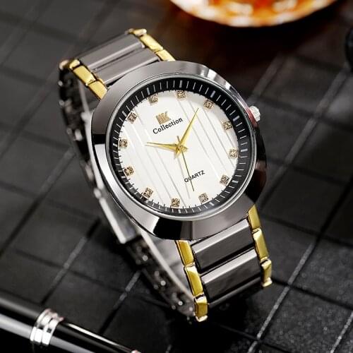 Trendy Style High Quality Stell Mens Watch Fashion Oval Dial Personality Luxury Imitate Diamond Best Selling 2021 Zagarki meski