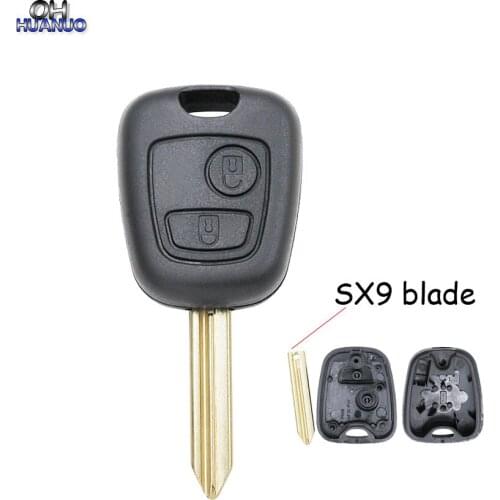 2 Button Remote Key case Fit For Citroen C1 C2 C3 saxophone/Xsara/Picasso/berlingo With Uncut SX9 Blade Replacemen Key Shell