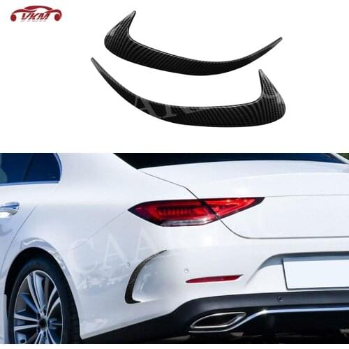 CLS Class Carbon Fiber Rear Bumper Side Air Vent Trim Covers for Benz CLS300 CLS350 CLS450 Sedan 2019+ ABS Bumper Canards