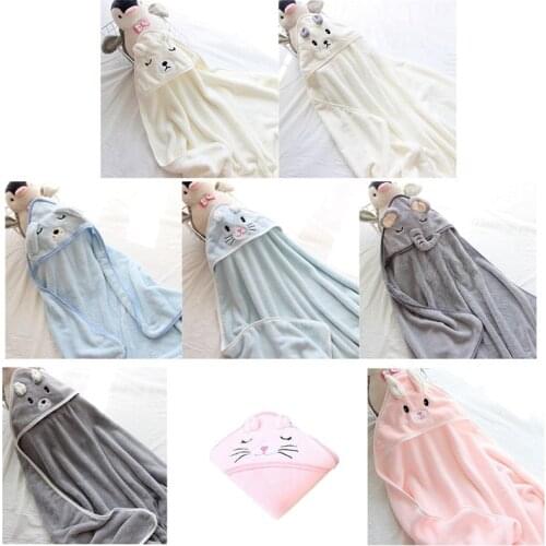 Baby Bathrobe Cute Animal Cartoon Baby Blanket Kids Hooded Bathrobe Toddler Baby Bath Towel Newborn Baby Blanket Children Towel